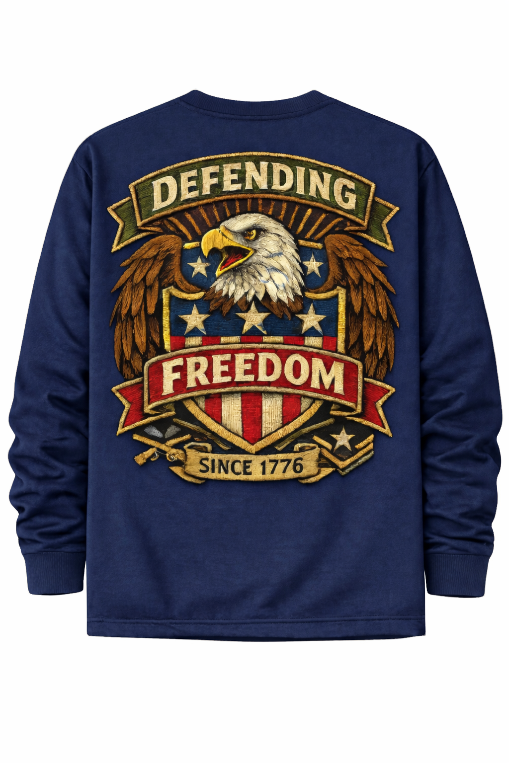 Men’s 250th Anniversary Patriotic Long Sleeve T-Shirt – Retro Military
