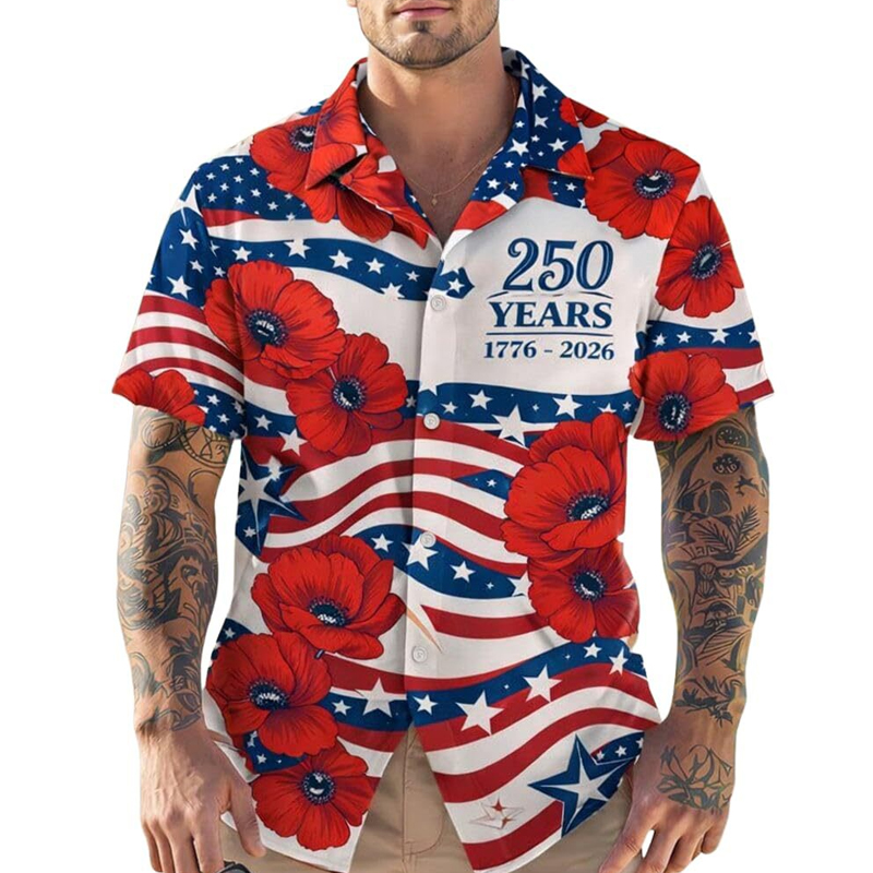 USA 250 Anniversary Eagle 1776-2026 Hawaii Shirt
