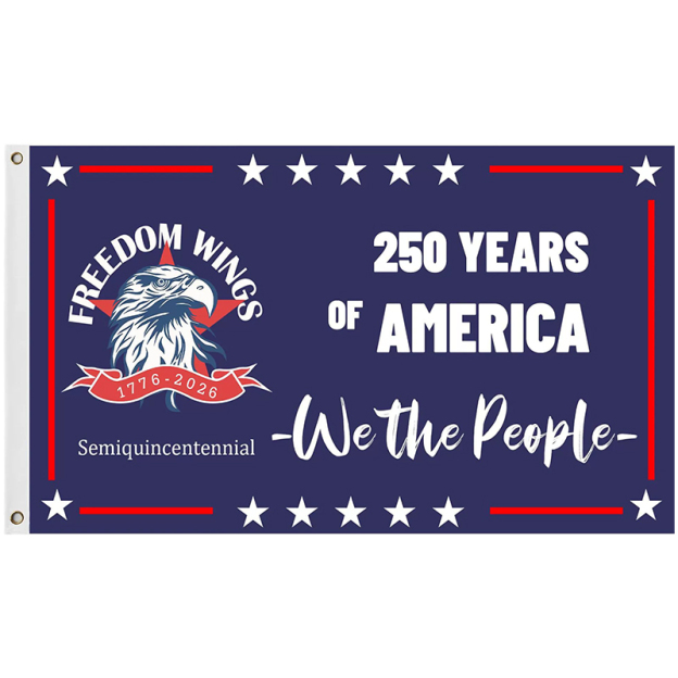 250th Anniversary USA Flag, 1776-2026 Commemorative America Flag 250 Years Decor with Patriotic Eagle
