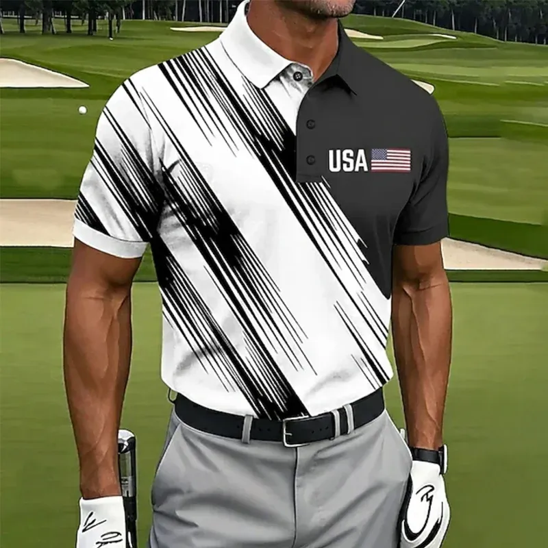 Flash Sale – Up to 50% Off--US 250th Anniversary Print Men's Polo Shirt