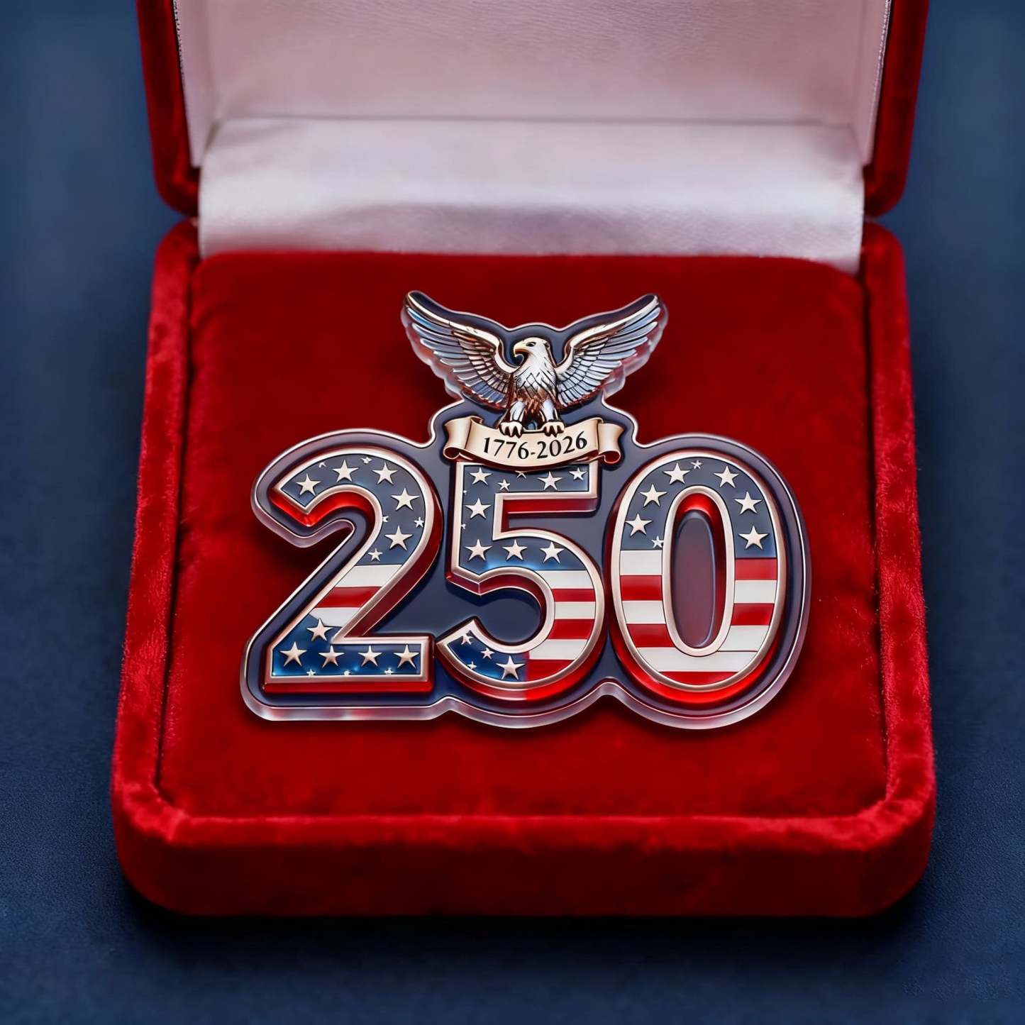 us 250th Anniversary Commemorative Brooch