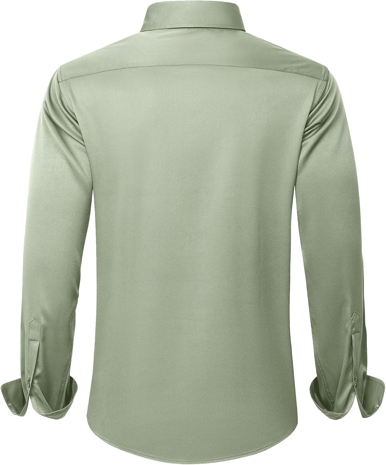 J.VER Men's Dress Shirts Solid Long Sleeve Stretch Wrinkle-Free Formal Shirt Business Casual Button Down Shirts