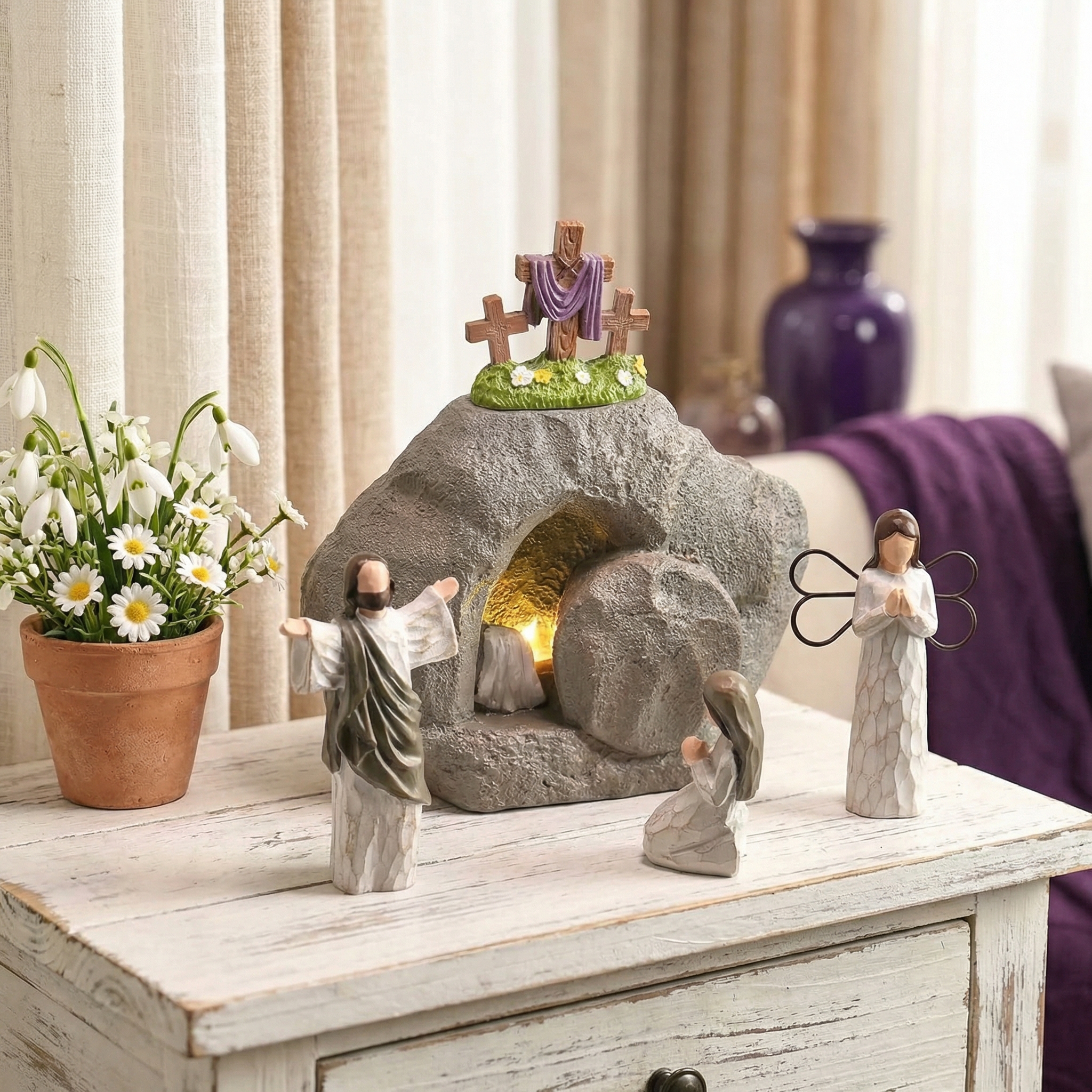 Resurrection Light Empty Tomb Easter Scene