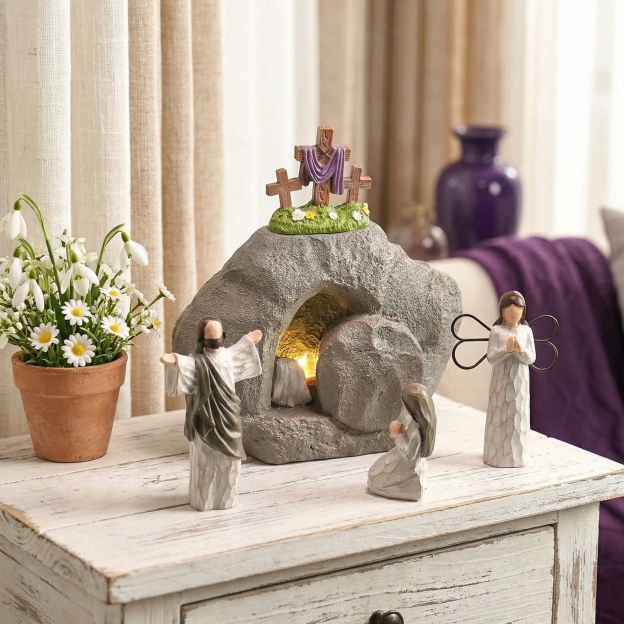 Resurrection Light Empty Tomb Easter Scene