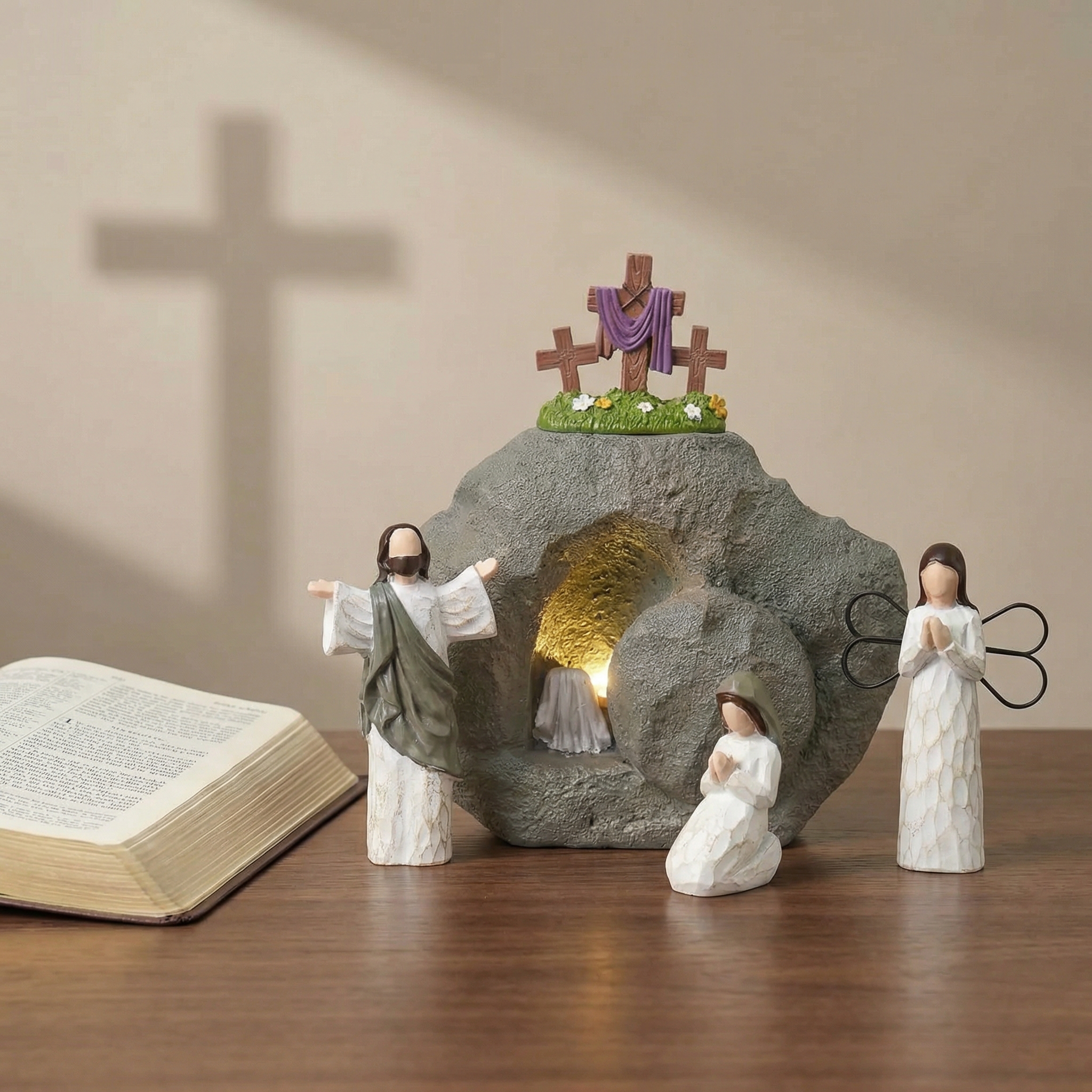 Resurrection Light Empty Tomb Easter Scene