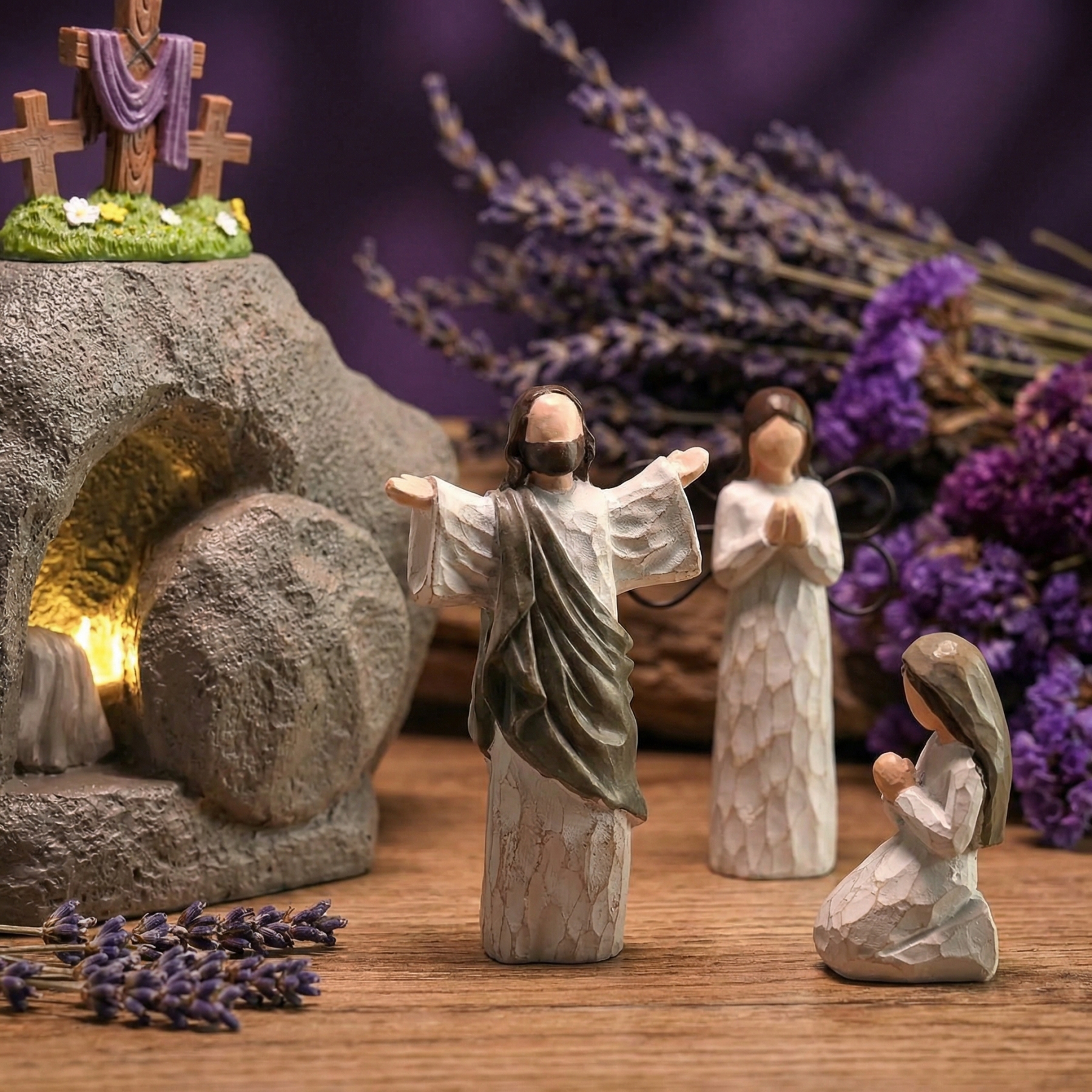 Resurrection Light Empty Tomb Easter Scene