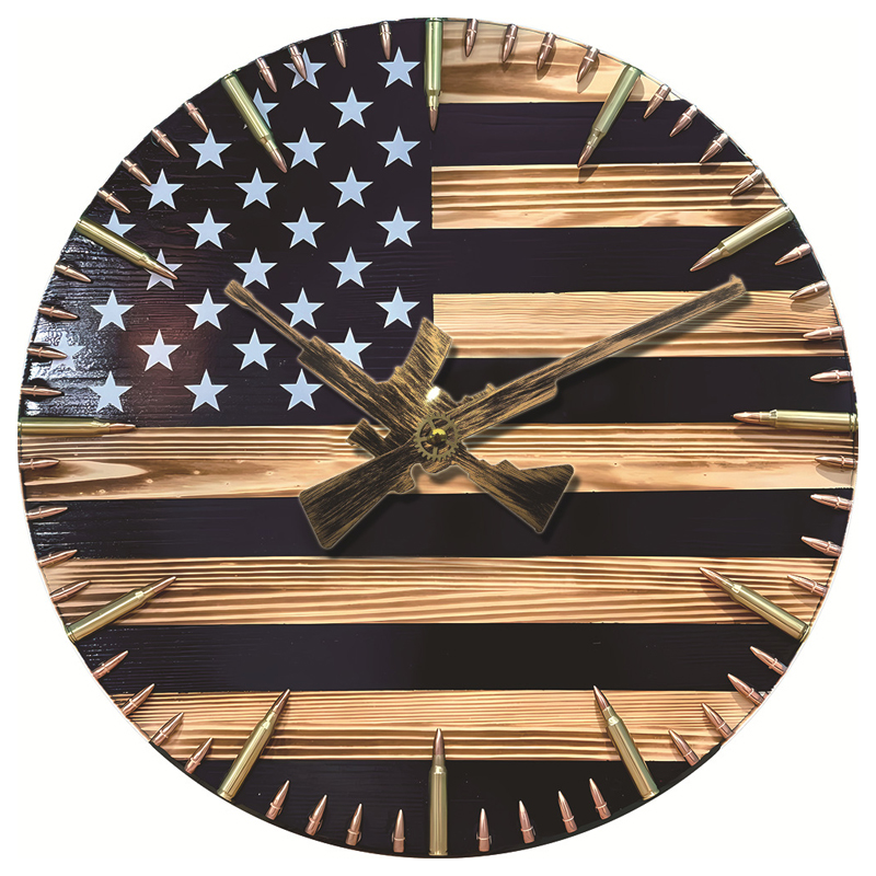 Hot Sale 60% OFF🔥Handmade Patriotic American Flag Clock🎁