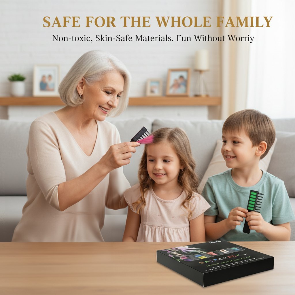 Festive Fun Hair Chalk Combs