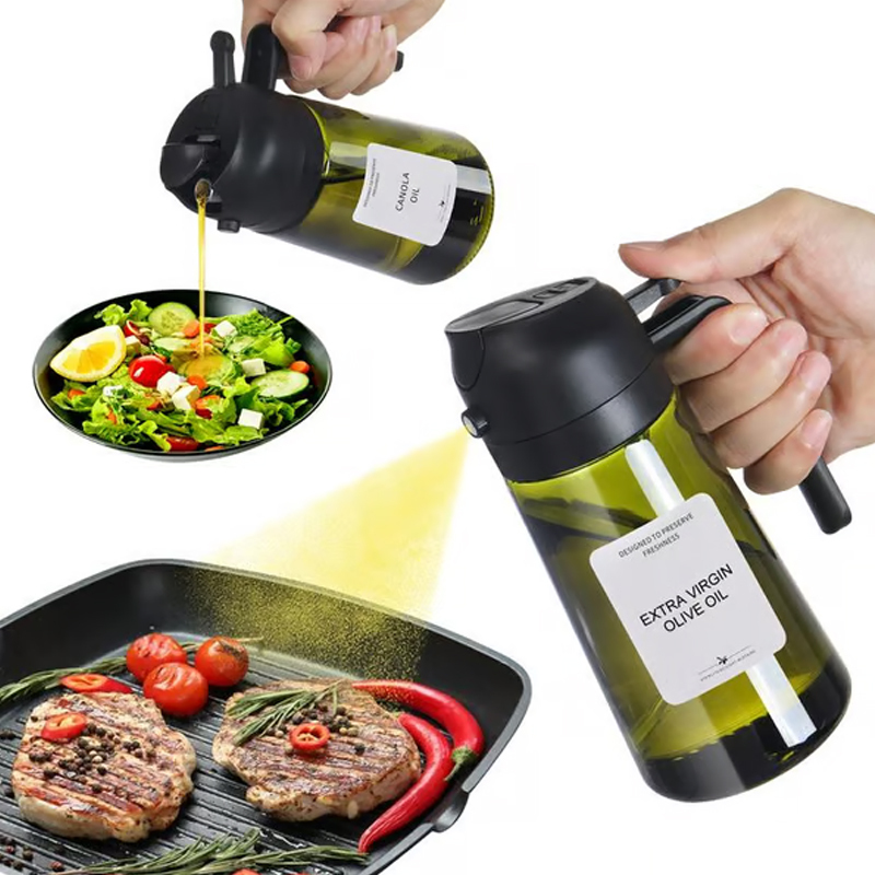 🎁💕2 in 1 Glass Oil Sprayer & Dispenser🔥