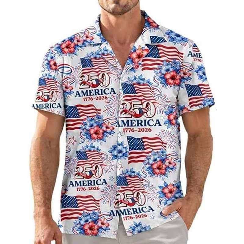 USA 250 Anniversary Eagle 1776-2026 Hawaii Shirt