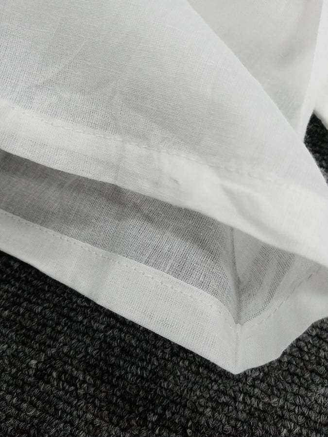 Cotton And Linen Double-Layer Slit V-Neck Art Dress