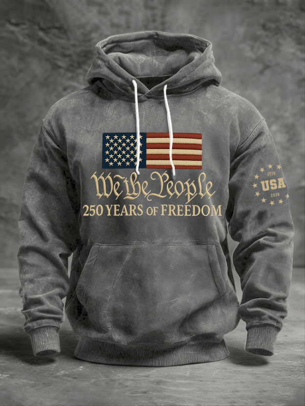 Men's Casual Long-Sleeved Hooded Sweatshirt