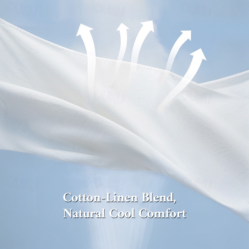 Women's Shirt Linen-Inspired Shirts Blouse Plain Fashion V Neck Street Daily Cut Out Long White Yellow Red Brown Summer 2025 - US $25.99 &ndash;P6