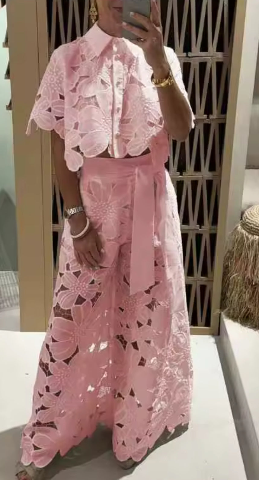 Lacey Lace two piece trouser set - comes in 5 colours & curve