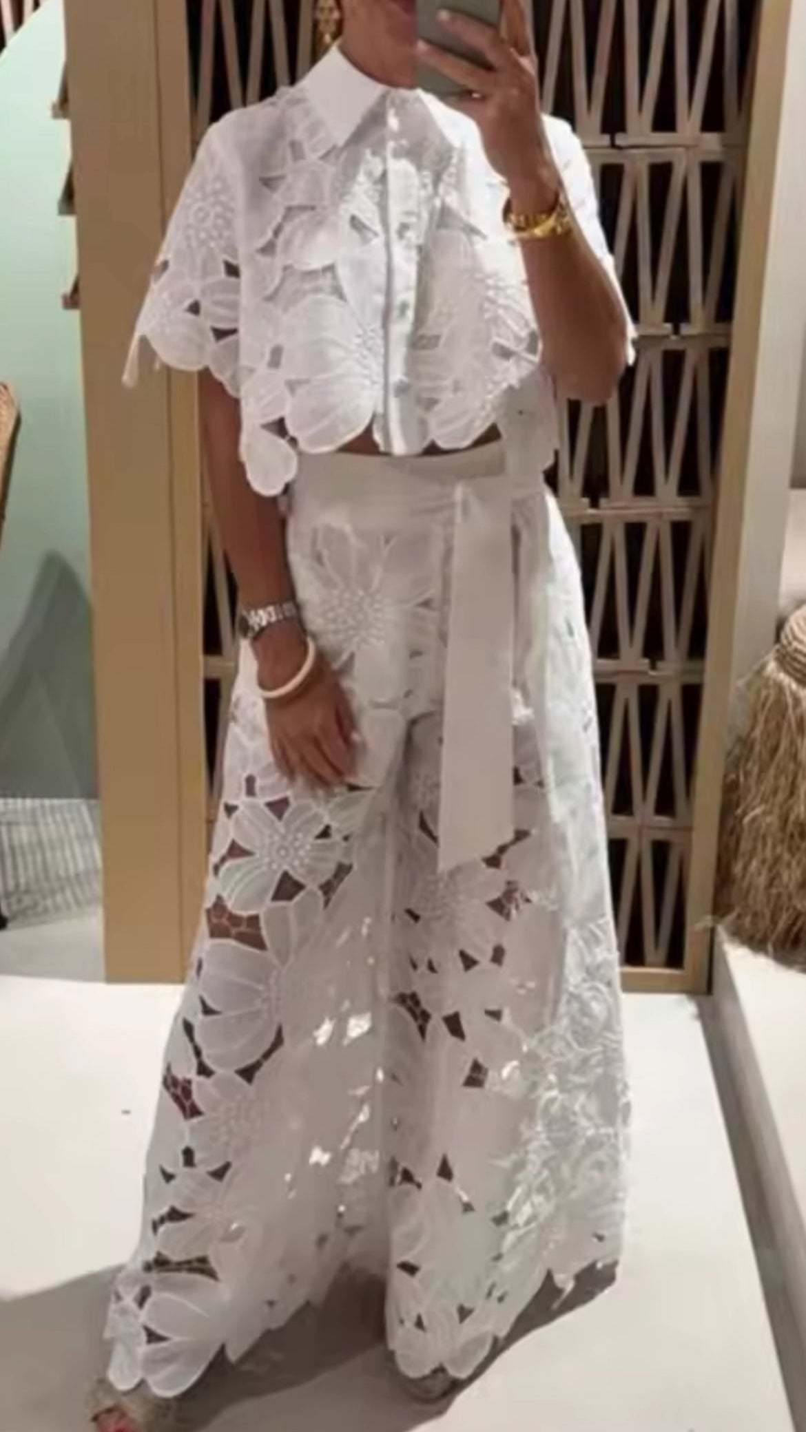 Lacey Lace two piece trouser set - comes in 5 colours & curve