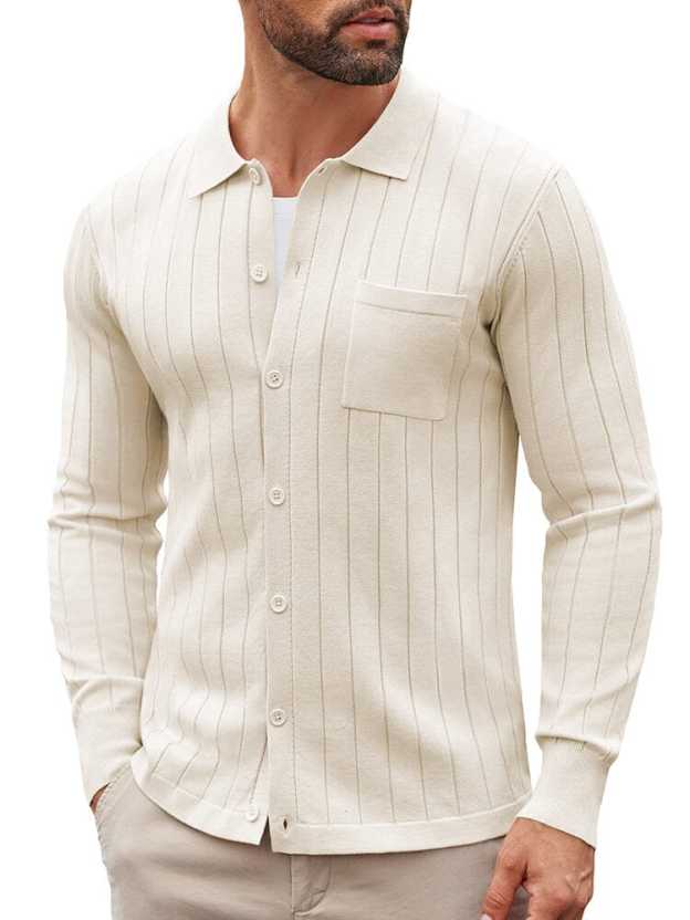 Casual Knit Ribbed Cardigan