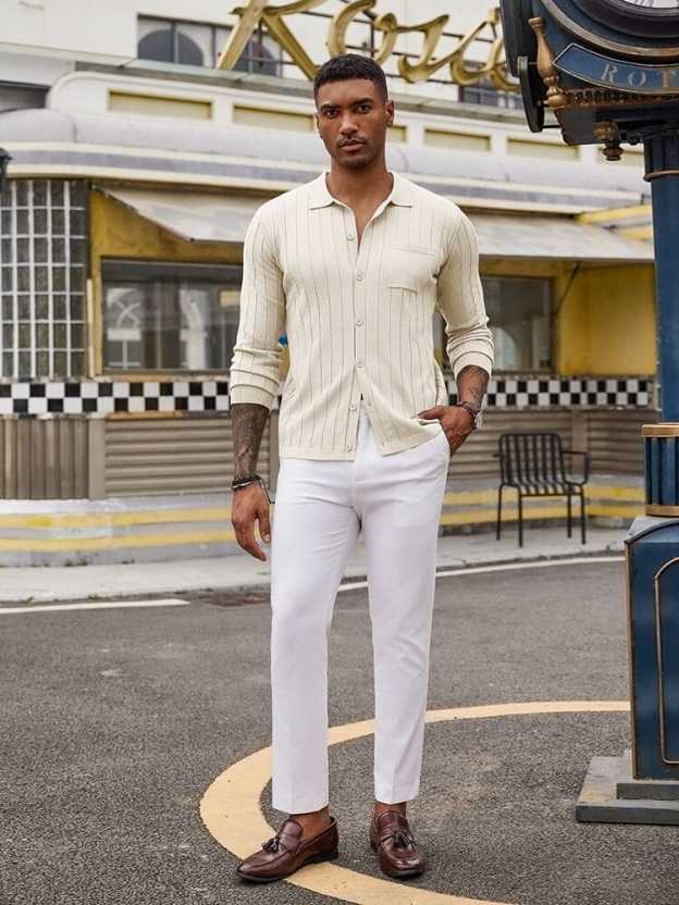 Casual Knit Ribbed Cardigan