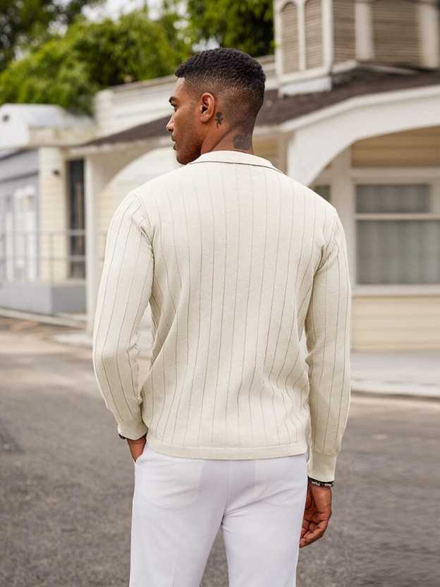 Casual Knit Ribbed Cardigan