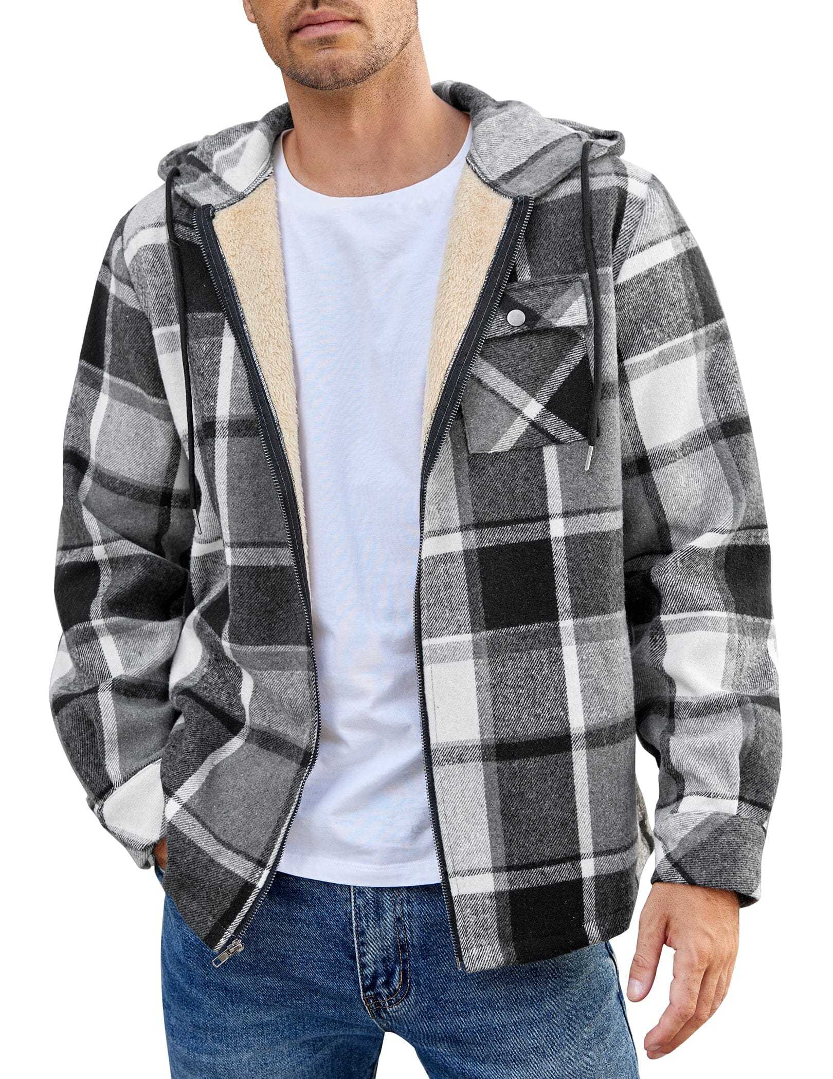 Comfy Plaid Flannel Lined Jacket