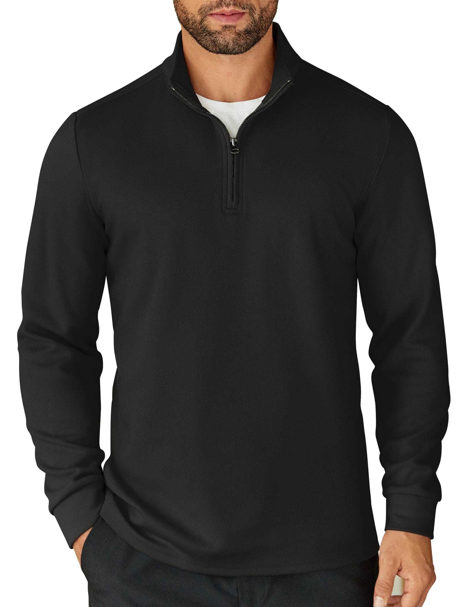 Casual Quarter Zip Sweatshirt