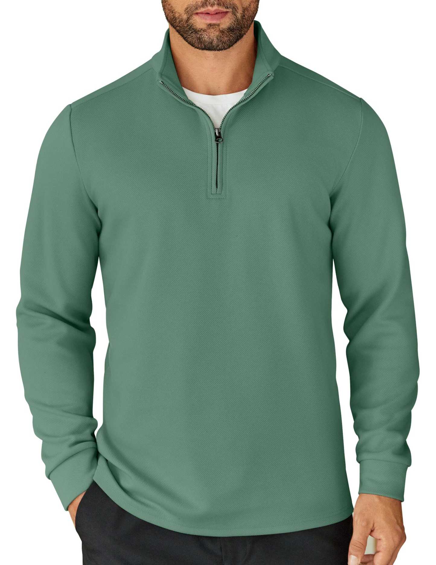 Casual Quarter Zip Sweatshirt
