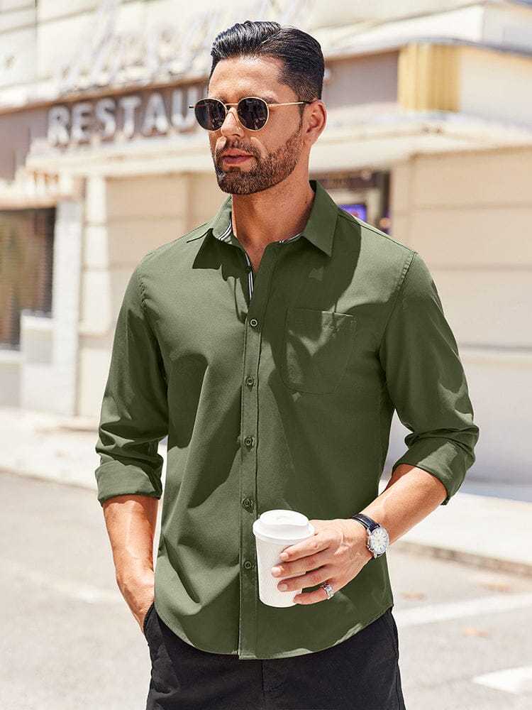 Elegant Untucked Dress Shirt