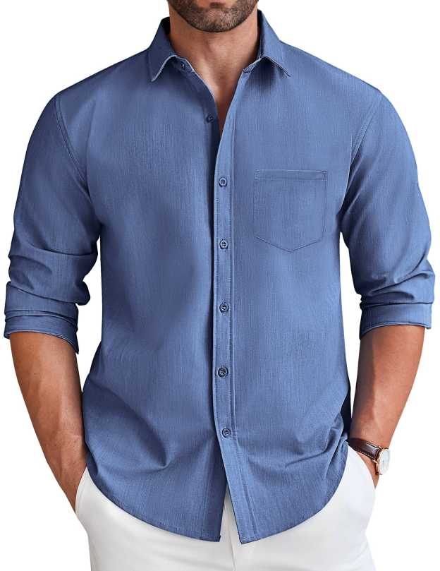 Casual Faux Denim Shirt