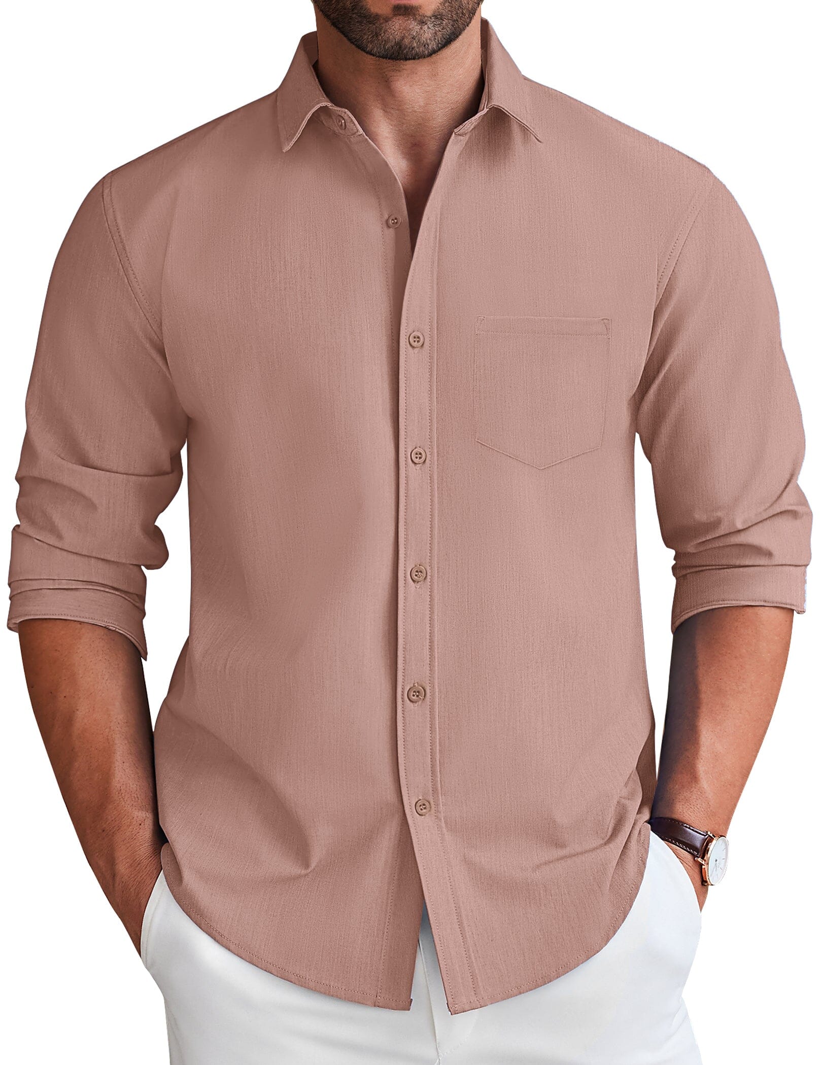 Casual Faux Denim Shirt