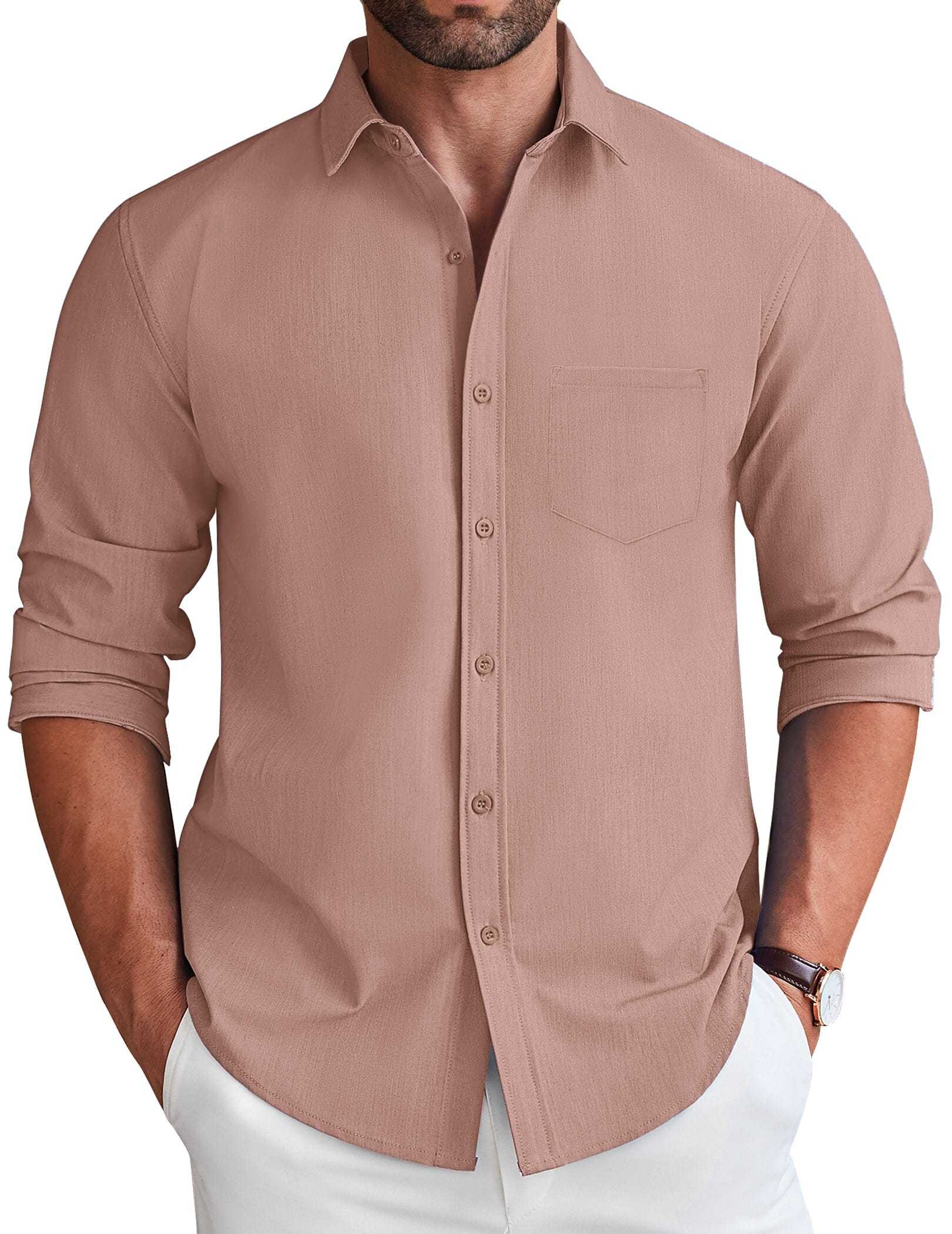 Casual Faux Denim Shirt