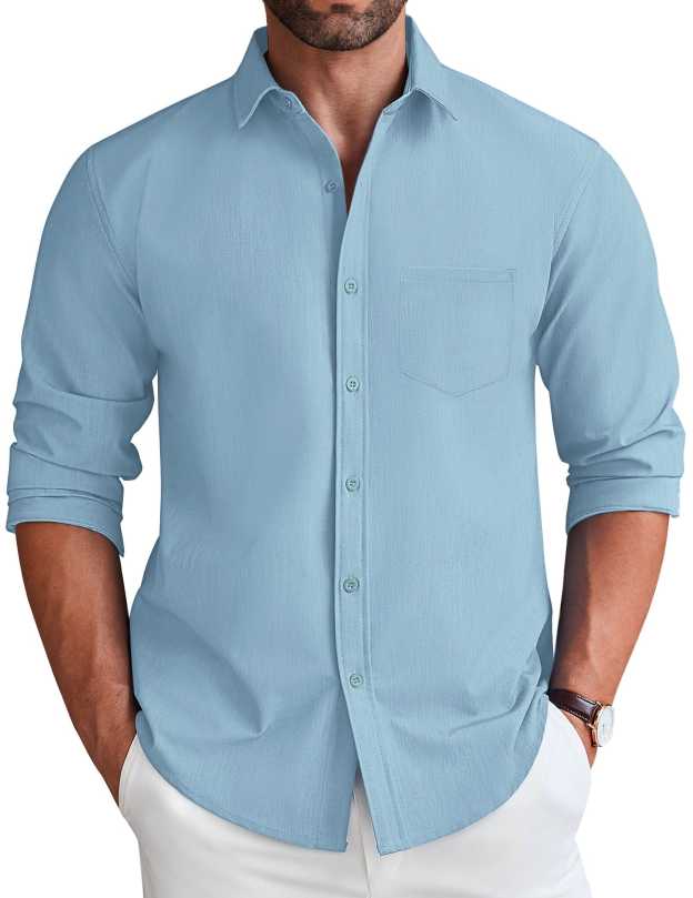 Casual Faux Denim Shirt