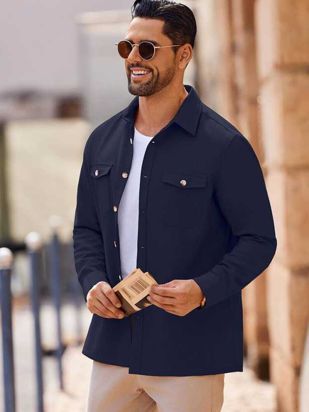 Casual Lightweight Shirt Jacket
