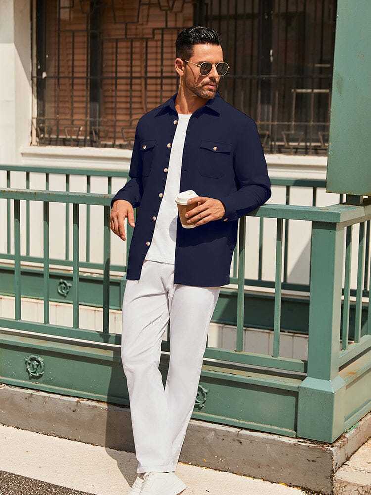 Casual Lightweight Shirt Jacket