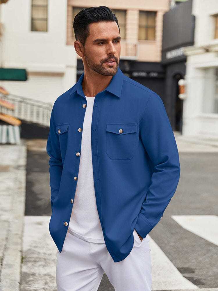 Casual Lightweight Shirt Jacket