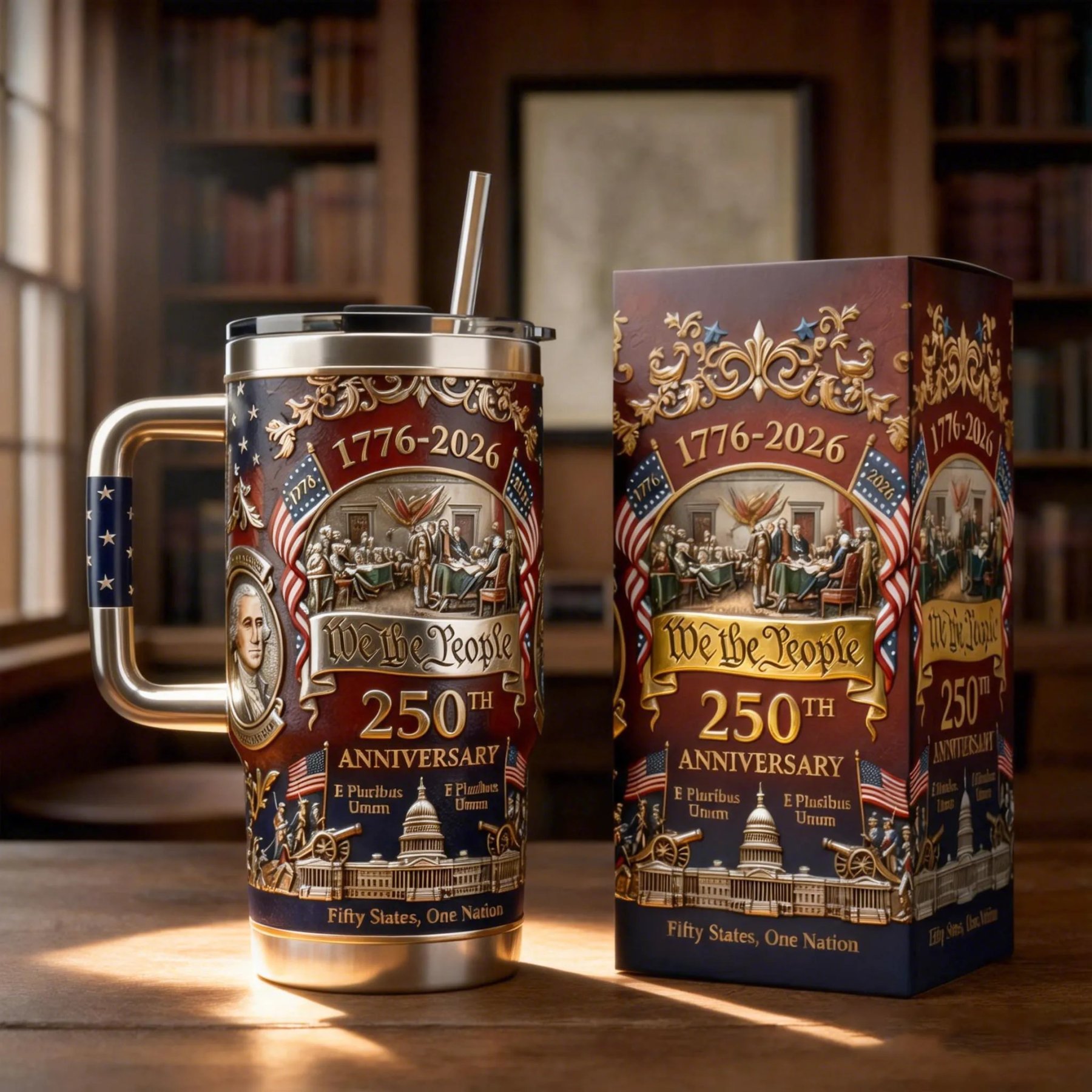 U.S. 250th Anniversary Commemorative Travel Tumbler