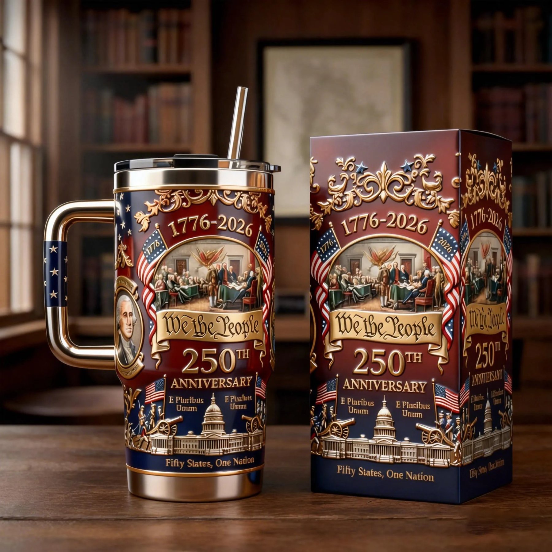 U.S. 250th Anniversary Commemorative Travel Tumbler