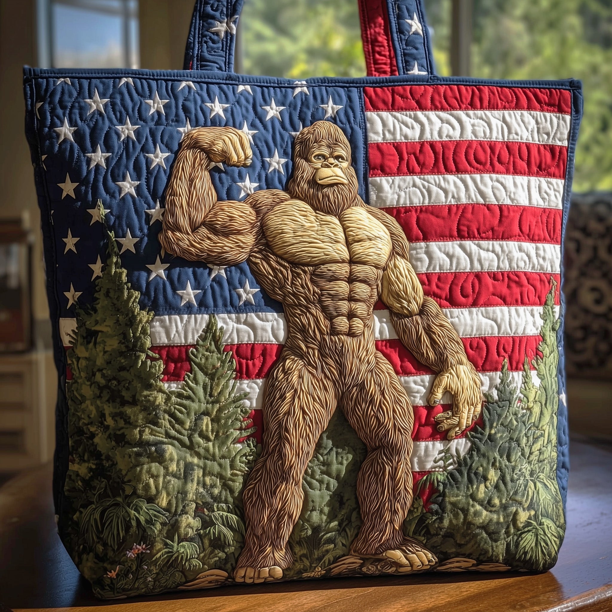 Mystic Bigfoot Quilted Tote Bag GFTOHD8284