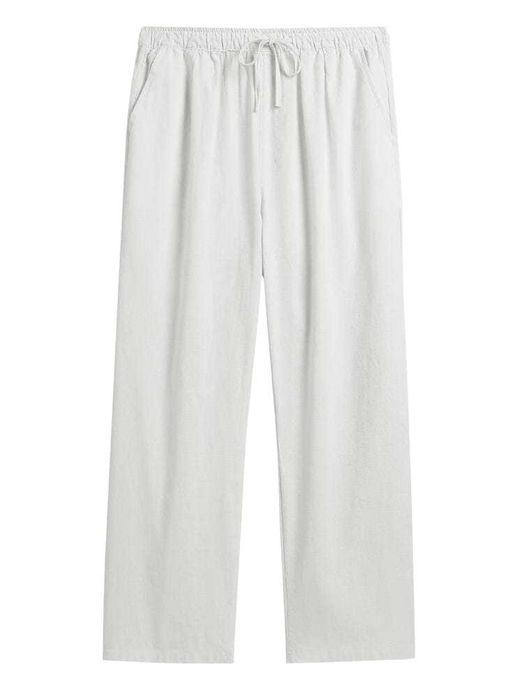 Casual Loose Fit Cotton Linen Straight Pants