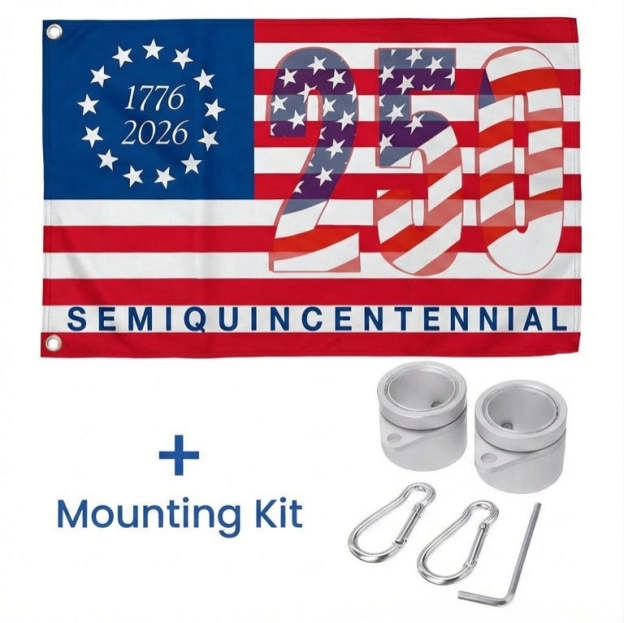 America 250th Anniversary United States Semiquincentennial 1776 2026 Patriotic Grommet Flag