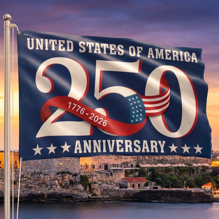 250 Years Patriotic Grommet Flag, United States of America 1776 2026
