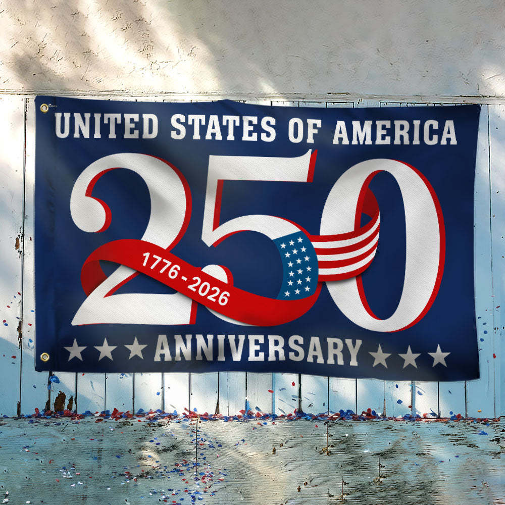 250 Years Patriotic Grommet Flag, United States of America 1776 2026