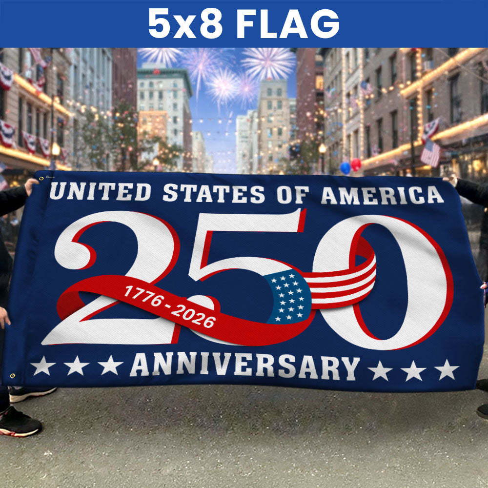 250 Years Patriotic Grommet Flag, United States of America 1776 2026