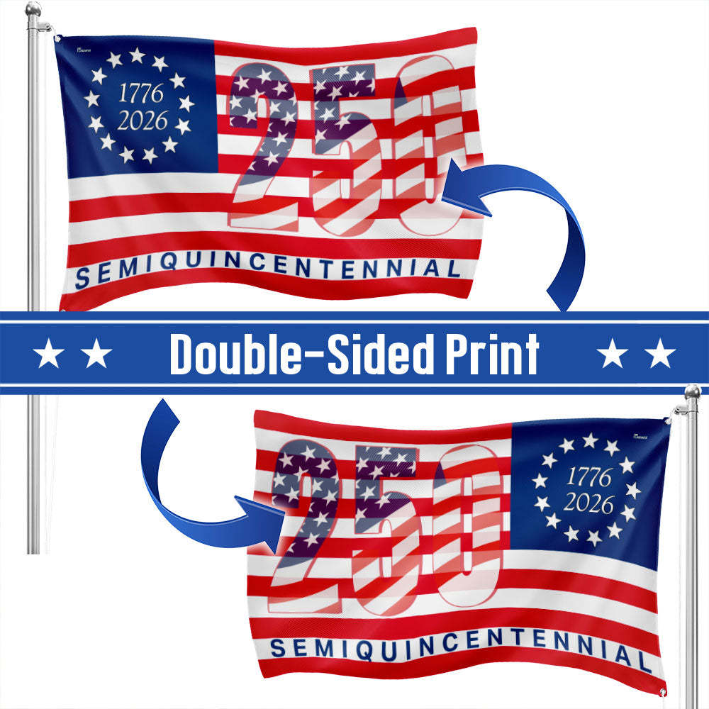 America 250th Anniversary United States Semiquincentennial 1776 2026 Patriotic Grommet Flag