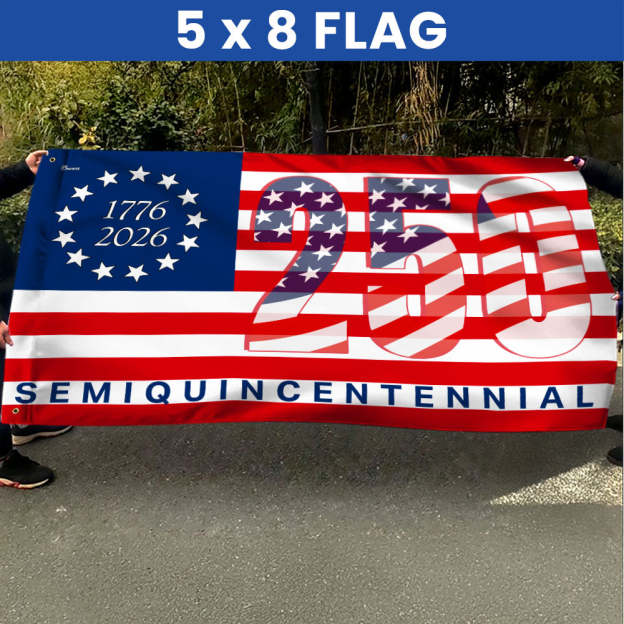 America 250th Anniversary United States Semiquincentennial 1776 2026 Patriotic Grommet Flag