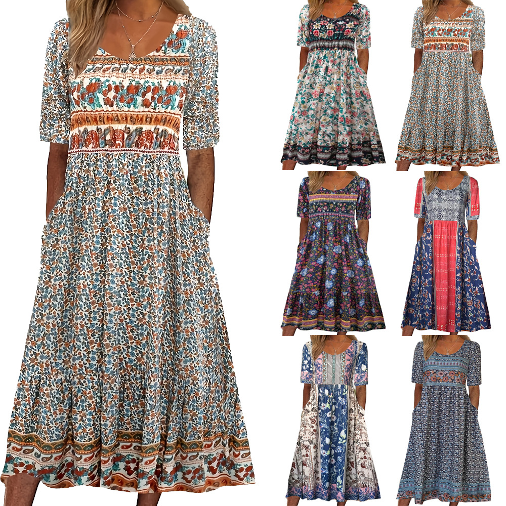 Bellamilton – Chic and Figure-Enhancing Womens Floral Maxi Dress with a Contemporary Edge