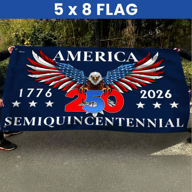 Flagwix American Flag - America 250th Anniversary Semiquincentennial Eagle Grommet Flag