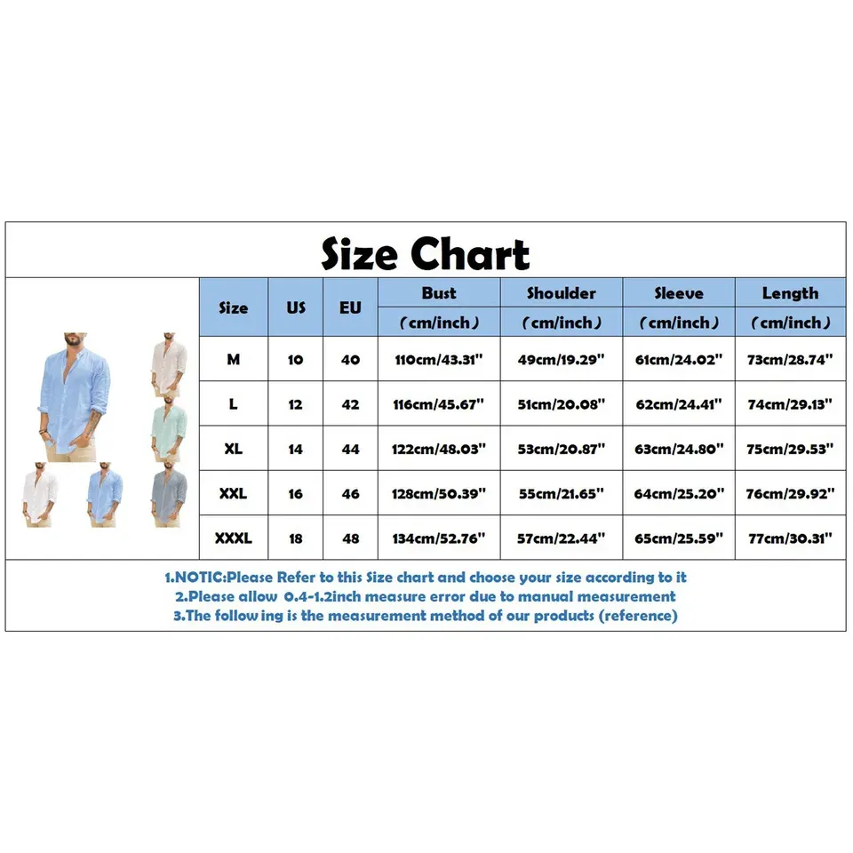 Cotton Linen Men's Shirt Long Sleeve Solid Color Casual Blouse Tops Spring Summer Button Down Shirt Trendy Male Clothing Camisas