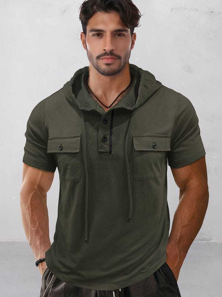 Athleisure Cargo Hooded Shirt