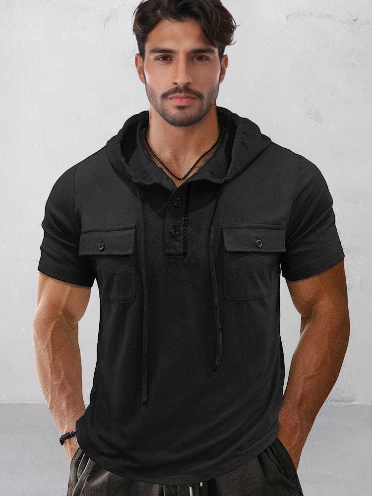 Athleisure Cargo Hooded Shirt