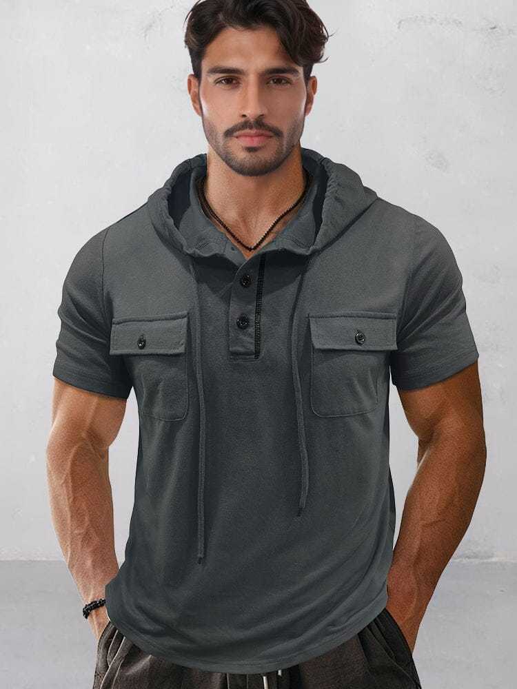 Athleisure Cargo Hooded Shirt