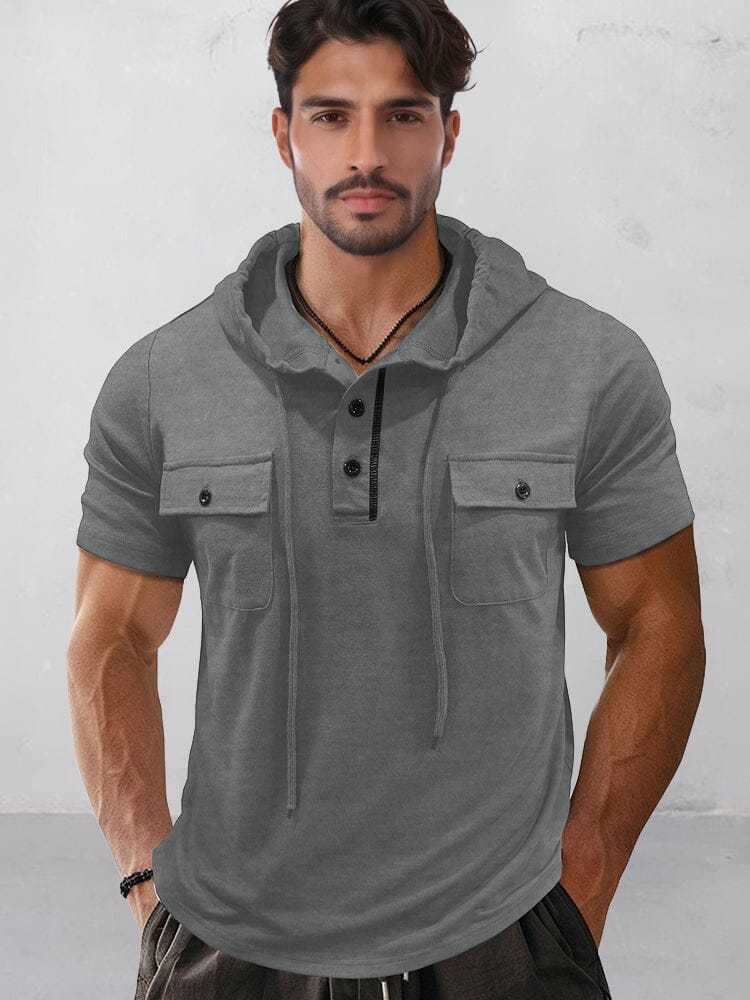 Athleisure Cargo Hooded Shirt